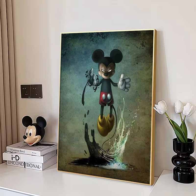 Disney Diamond Painting Dark themed Mickey Mouse 5D DIY Rhinestone Diamond Embroidery Cross stitch Home and Wedding Decoration