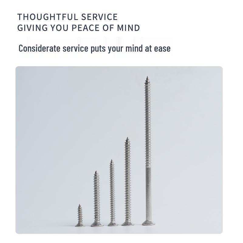 Extended Phillips Head Flat Stainless Steel Self-Tapping Screws for Switch Socket Panels
