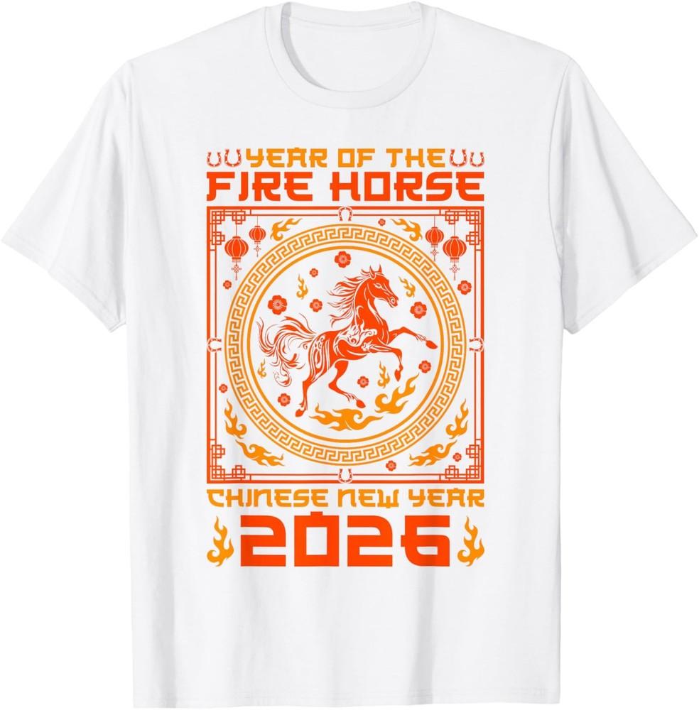 Year of The Fire Horse Chinese New Year 2026 Horse TShirt XXXL