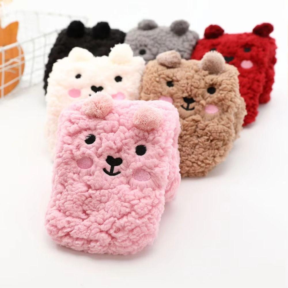 Embroidery Thick Thermal Socks Cartoon Animal Graphic Socks Kawaii Winter Floor Socks  Indoor