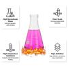 PATIKIL Erlenmeyer Flasks, Set of 8, 250ml/8oz, Narrow Mouth, Graduated, Borosilicate Glass, for Chemistry, Science, and Laboratory Use