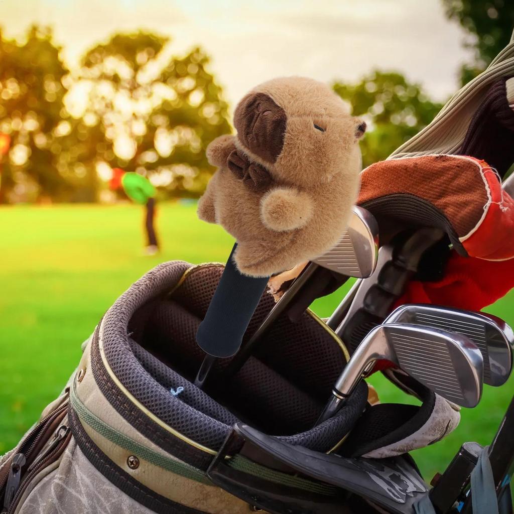 Golf Driver Headcover Plush cartoon capybara golf club Protective covers for 3/5 wood clubs, club head covers golf supplies