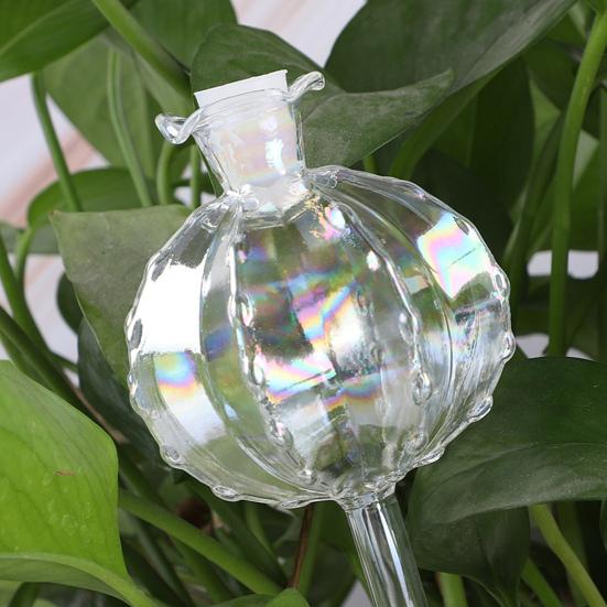 Iridescent Self-Watering Globes Glass Pomegranate Shape Automatic Watering Bulb Planter Insert Irrigation Tool for Plants Home Gardening