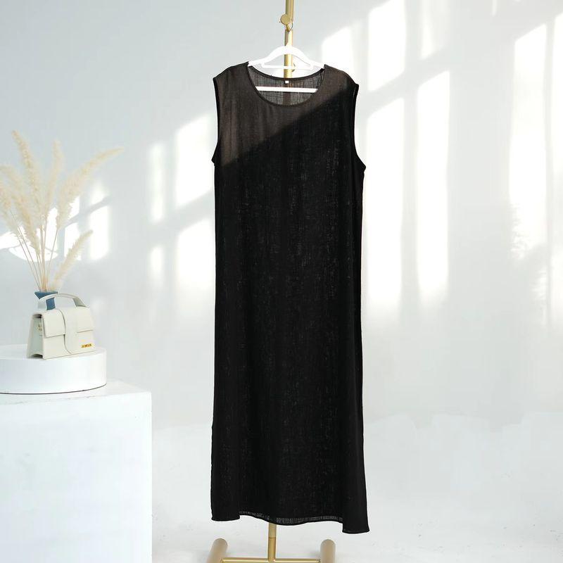 New Middle East Dubai Solid Cardigan Robe Dress Ethnic Style Solid Color Dress