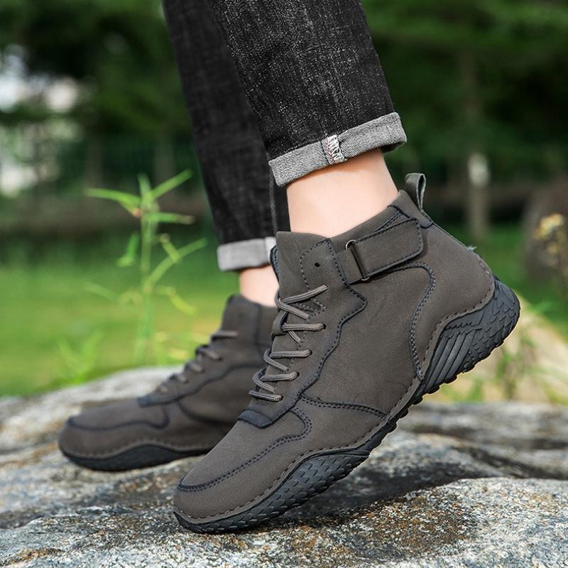 Fashion Casual Shoes Autumn Ankle Boots for Men Men's Elastic Laces Sneakers Flat Footwear Fashion Cozy Soft Wear-resistant Anti-slip