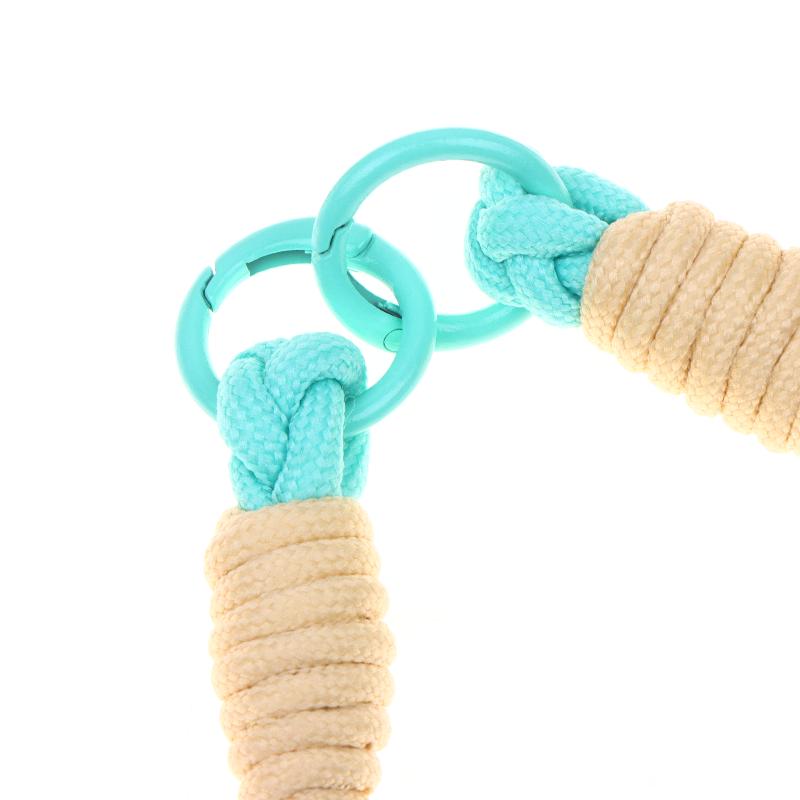 Dopamine Four-Strand Braided Short Phone Lanyard, Color-Blocked Cable-Knit Wrist Strap With Spacer, Phone Strap