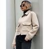 Women's Zipper Jacket Coat New Winter Long Sleeve Pocket Outerwear Coat Short Street Elegant Women's Jacket