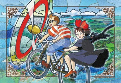 ENSKY Art Crystal Jigsaw Puzzle Set Kiki's Delivery Service Pedaling 300 Pieces 300-AC037