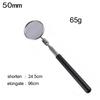 360 Retractable Telescopic Inspection Detection Lens Round Mirror Silver Pocket Clip New Car Tools Extend DIY Tool Universal