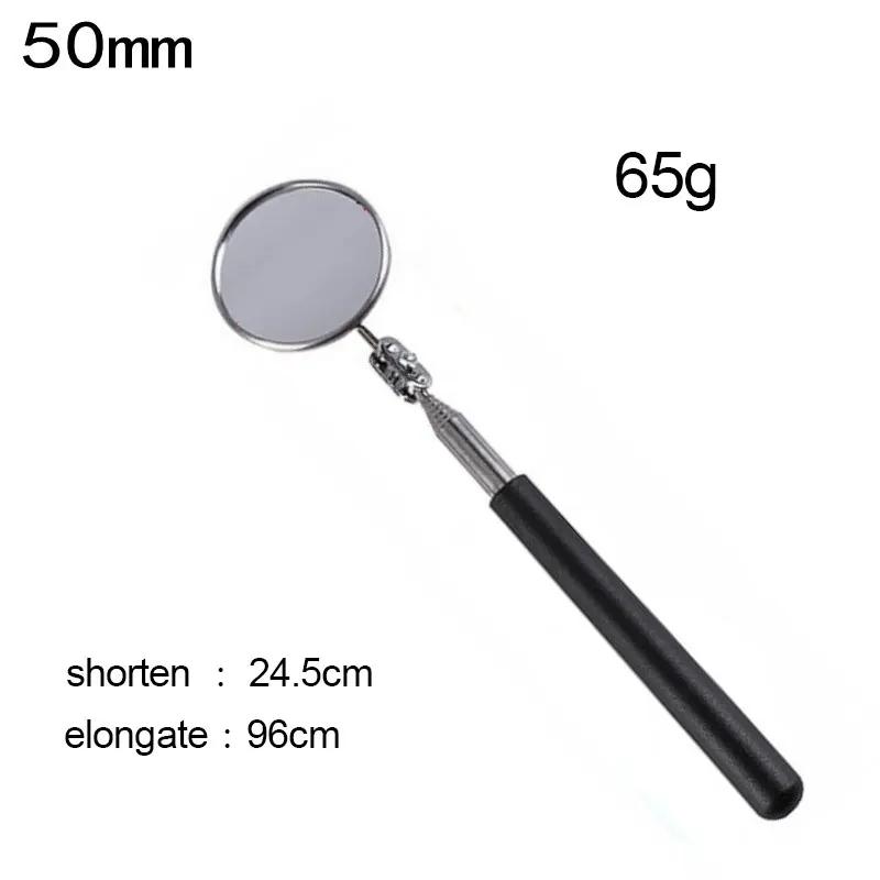 360 Retractable Telescopic Inspection Detection Lens Round Mirror Silver Pocket Clip New Car Tools Extend DIY Tool Universal