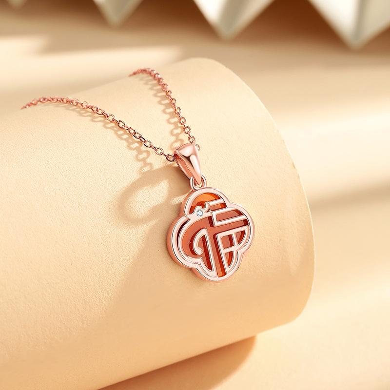 

Оригинальное благоприятное ожерелье с благословением дракона, нишевый дизайн, цепочка на ключицу, кулон с благословением Guochao, украшение на год рождения