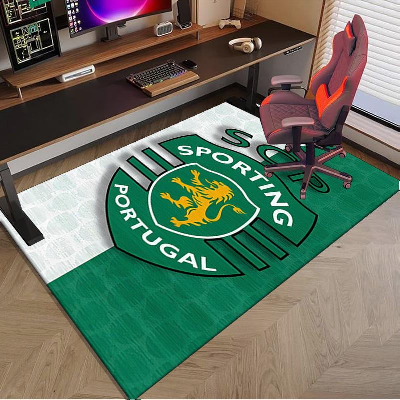 Sporting Cp Crest Emblem Area Rug Office rug, Chair Rug, Decor Carpet Livingroom bedroom Mat, Large Size Fan gifts Christmas gifts