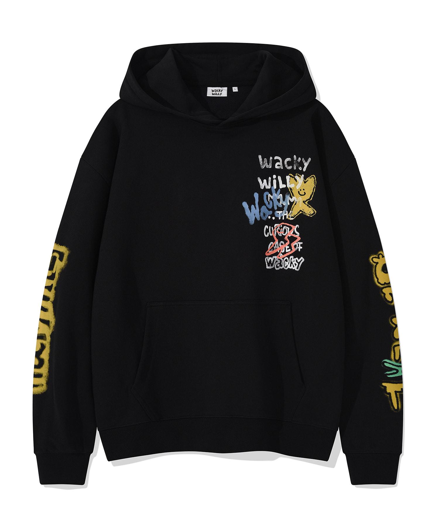 Wacky Willy Spray Graphic Hoodie Black S