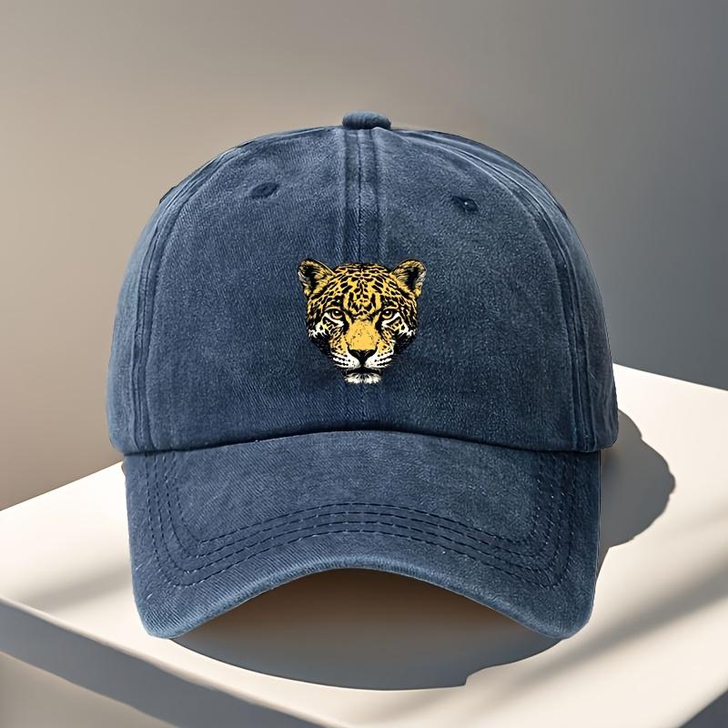 Leopard Print Vintage Dad Hat Soft Top Baseball Cap Lightweight Outdoor Camping Travel Casual Hat Trucker Retro Dad Hat
