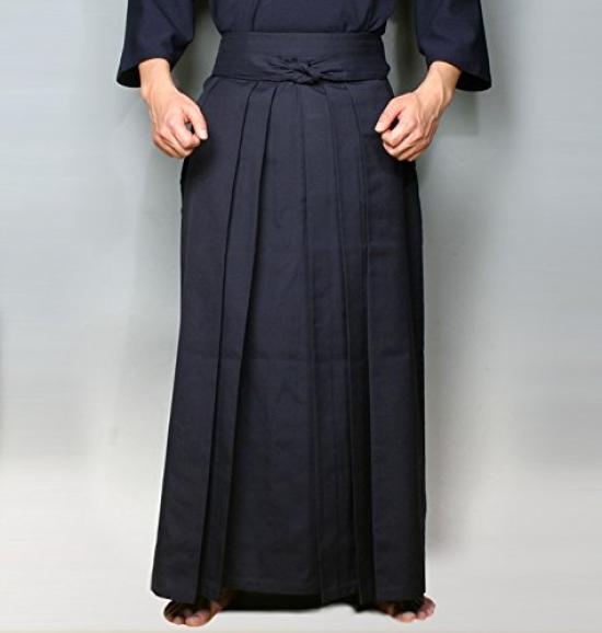 Kendoya Tetron Navy Blue Folds 23 Hakama, (inner Sewn) No.