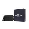 Coach Jack 22 Klassische Monogramm-Prägung Kunstleder Schulter-Crossbody-Tasche Kleine Herren-Taschen Schwarz CDZ95-SVYZK