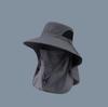 Summer outdoor sports fishing mountaineering sunshade sunscreen hat large brim removable UV bucket hat men and women