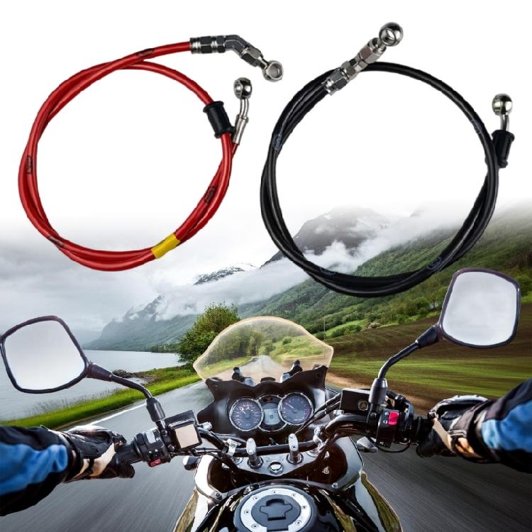 Motorcycle Braking System Steel Reinforced Brake Hose Flexible Rubber Cover High Pressure Resistance Easy Mount Design