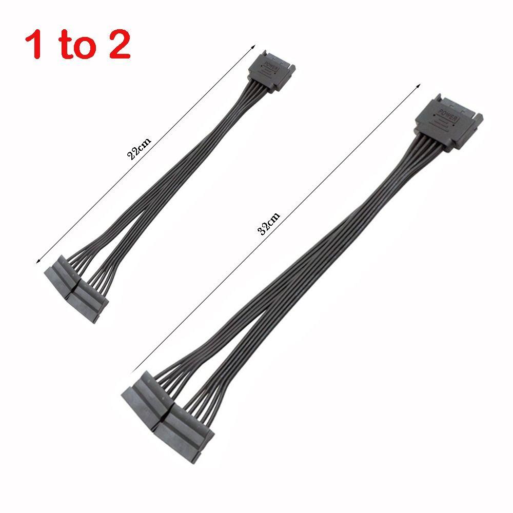 15Pin Male/Female SATA Power Cable Y-Splitter Design SSD Power Cable High Quality HDD Power Cable