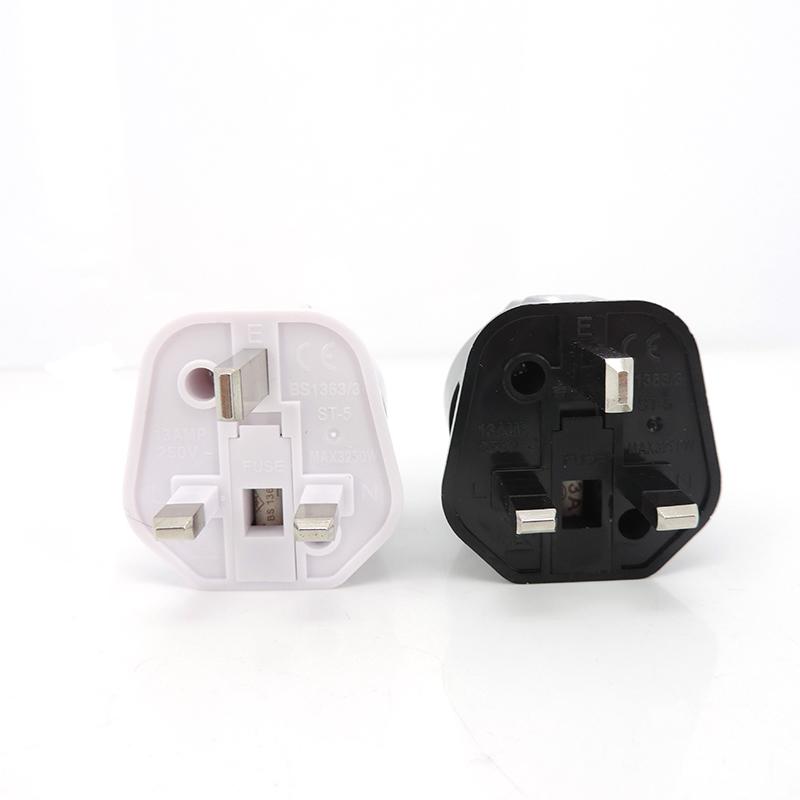 1pcs Universal 13A Copper EU Korea Germany European France Russia To HK UK Power Adapter Fused Plug Singapore Malaysia Converter