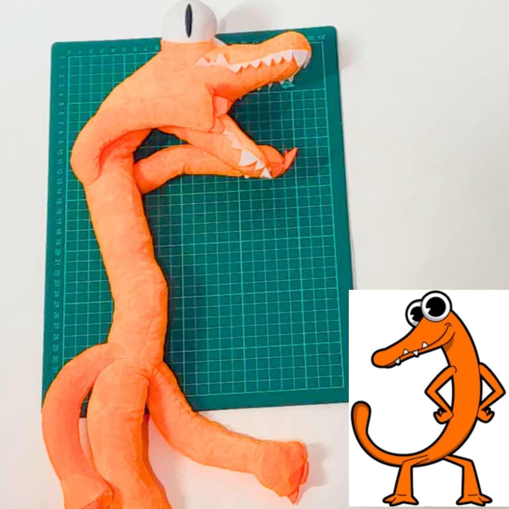 Rainbow Friends Orange Plüschtier, Groß (Tatsächlicher Artikel fotografiert)