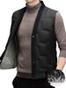 Men's Lightweight V-Neck Down Vest - Warm, Trendy, Plus Size Sleeveless Outerwear for Fall & Winter