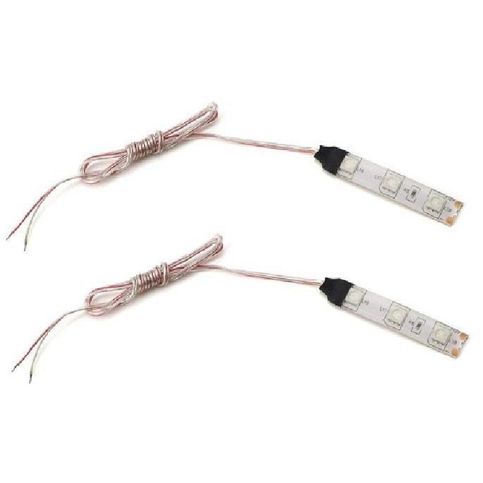 3-SMD Blue LED Strip Lights For Cup Holder Gauge Cluster Glove Box Foot Area