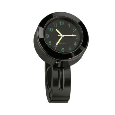 Motorcycle Handlebar Clock, 7 8 Universal Waterproof Aluminum Alloy Handlebar Quartz Watch with Night Vision Function