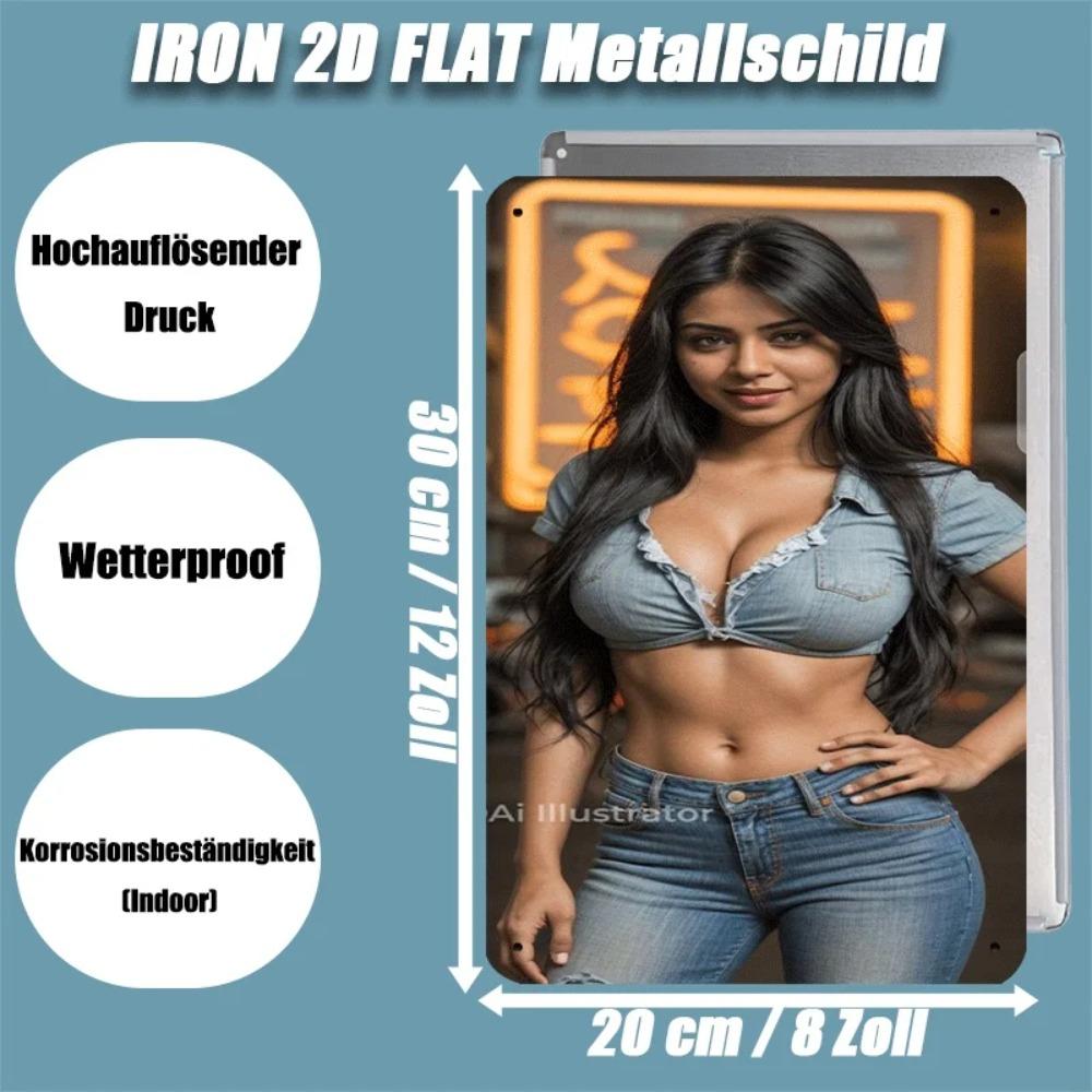 JIT Metal Tin Sign Retro Wall Art Decor for Home Bar Cafe