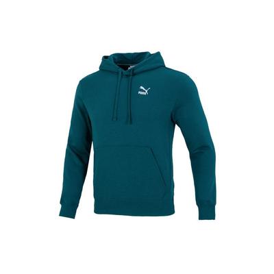 Casual Solid Color Sport Hoodie Long Sleeve Men Tops Peacock-Green 537849-24