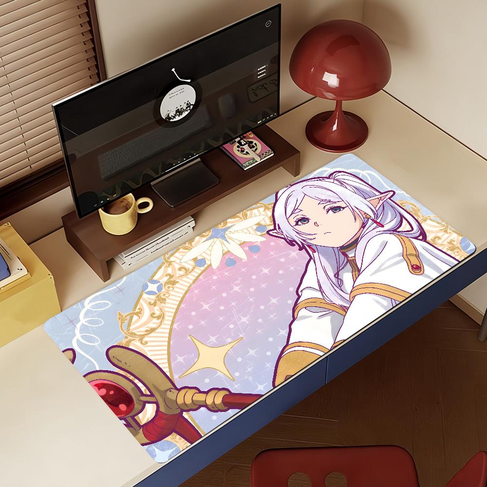 Tappetino Mouse Anime Frieren al Funerale Gomma Antiscivolo Gamer Bilanciamento Tappetino Computer Decoracion Deskmat Laptop Ufficio Grande