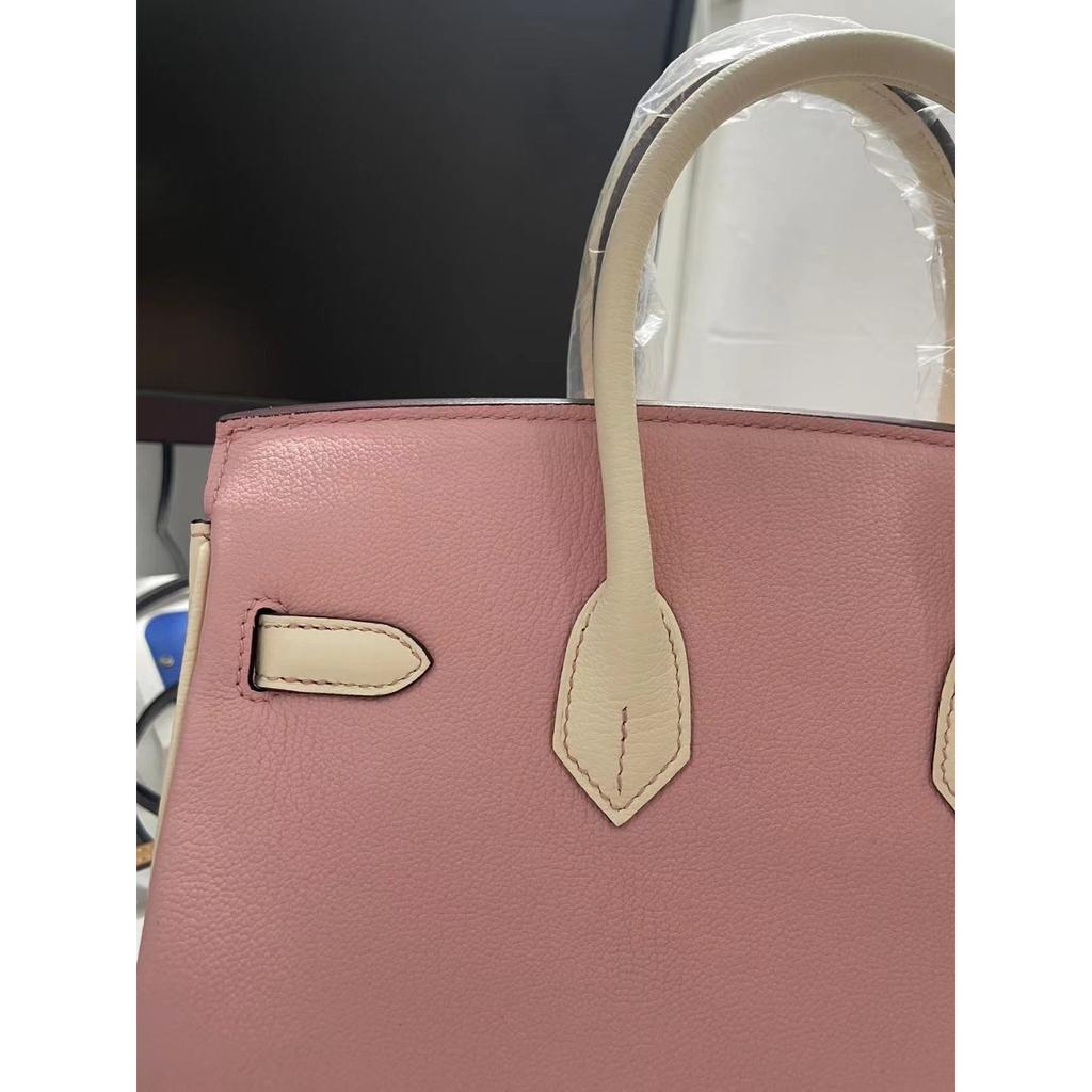 Factory Direct Sales French Sheep Pattern Bag Portable First Layer Leather Women's Bag 25cm Large Capacity Contrasting Color Cross-border Special