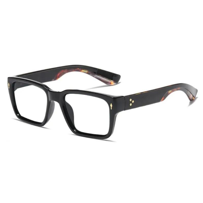 Trending Square Anti Blue Light Glasses Mens Computer Reading Optical Prescription Eyewear Hyperopia Finished Frame