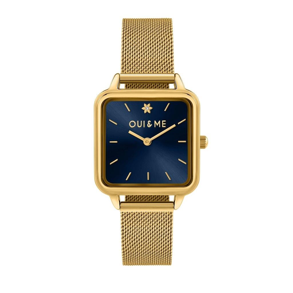 Oui & Me Harmonie Gold Tone Stainless Steel Mesh Blue Dial Quartz ME010381 Women's Watch