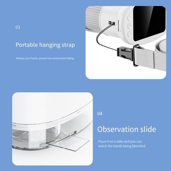 Kids Digital Microscope 1000X Mini Portable Pocket Microscope Camera with 2-Inch IPS Screen Built-in 8 LEDs Educational Magnifying Glass Toy