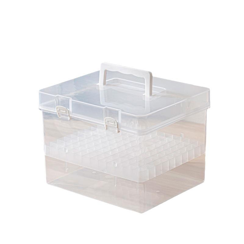 80-Color Portable Marker Pen Storage Box with Transparent Base