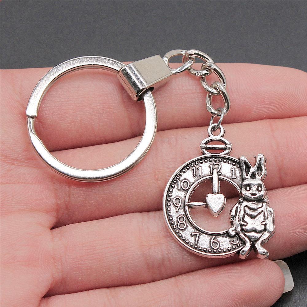 Cat Dog Rabbit Cute Pets Trio Antique Bronze Metal Keychain Best Seller Gift for Animal Lovers
