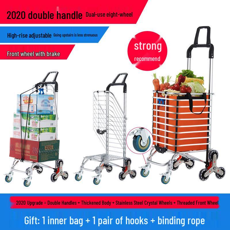 Chariot de Courses Pliant Portable Tianxi avec Roues pour Escaliers