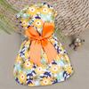 Rochie de prințesă pentru câine, adorabilă, confortabilă, pentru animale de companie, atrăgătoare, cu fundă moale, florală, pentru cățeluș, ținută zilnică