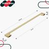 Kotarbau® Kitchen Furniture Handle Classic Modern Oblong Long Matte Gold 358 Mm Spacing 320 Mm