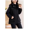 Elegant Women Hooded Trench Coat Slim Fit Spring Autumn Long Coat with Lining Casual Outerwear
