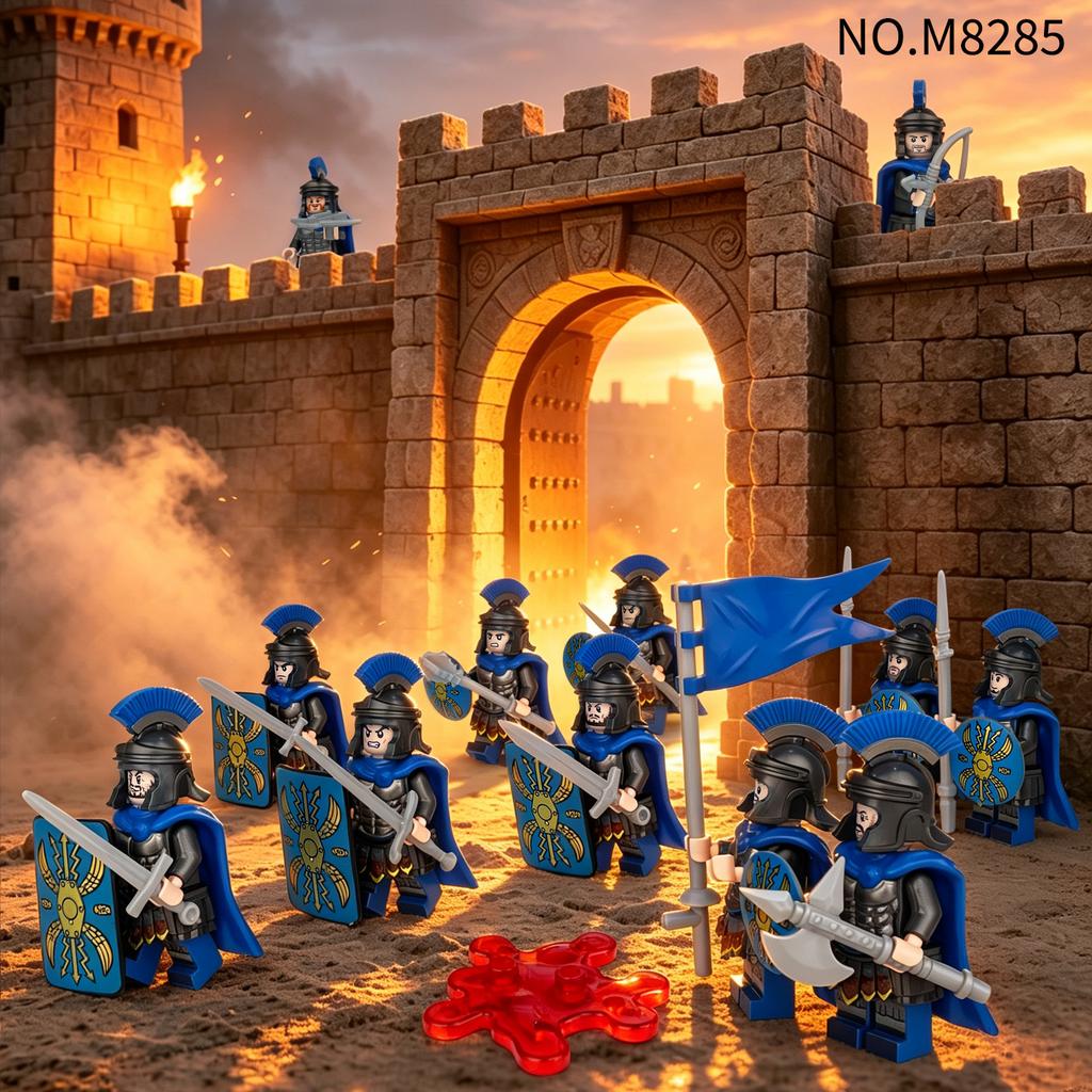 Figurine de Soldat du Régiment de Chevaliers Gardes Médiévaux Bloc de Construction Jouet