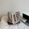 Striped Tote Bag Rope Handle Casual Beach Shoulder Purse Large Capacity