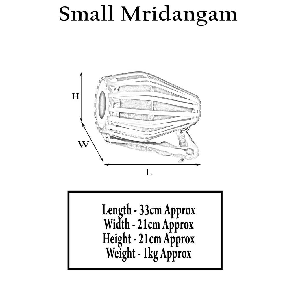 New Indian Musical Small Mridanga Khol Green Fiber Baby Mridangam