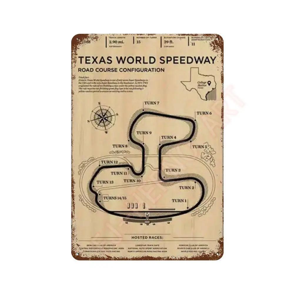 Vintage F1 Formula Racer Poster Metal Tin Sign Plaque Aesthetics Racing Monaco Grand Prix Circuit Track Wall Art Home Room Decor