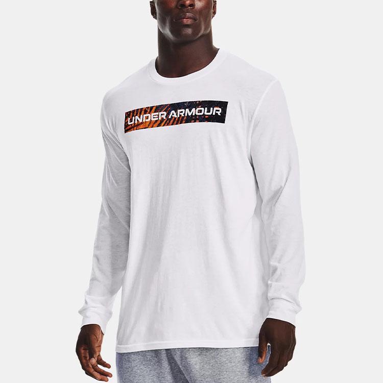 Under Armour Logo Letter Print Pullover Sports Training Breathable T-Shirt Men T-Shirts White 1370530-100