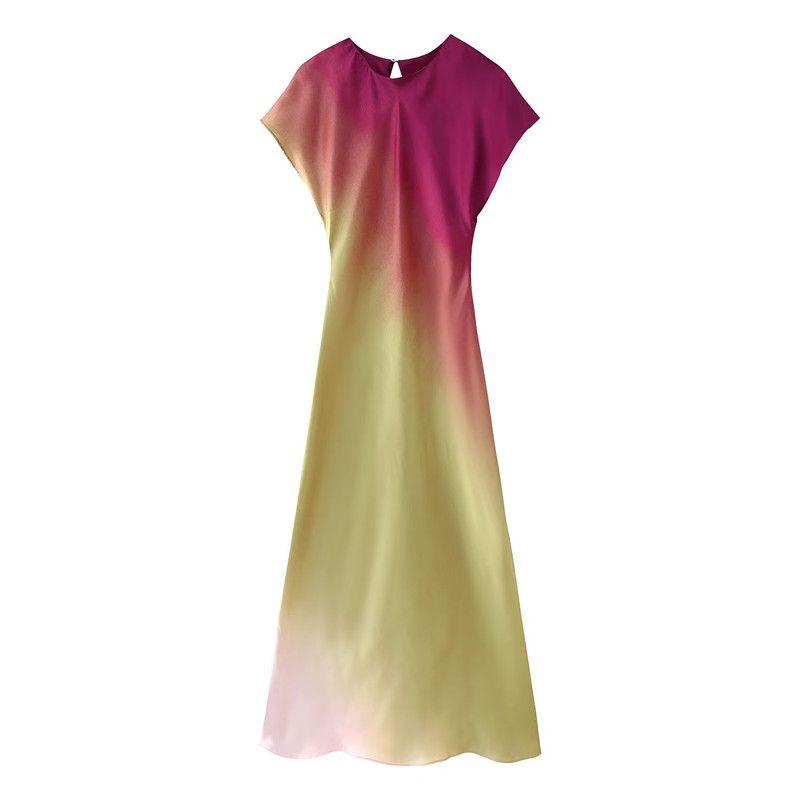 

Fashion Spring New Arrival Fashion Trendy Women s Tie-Dyed Print Shirt Waist-Tight Dress 2737131 330 Picture color XS