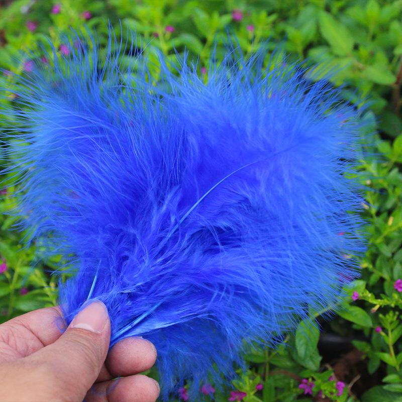 50Pcsdiy Color Feather Full Fleece Turkey Feather Clothing Antique Headdress Pet Toy Handicraft Decoration