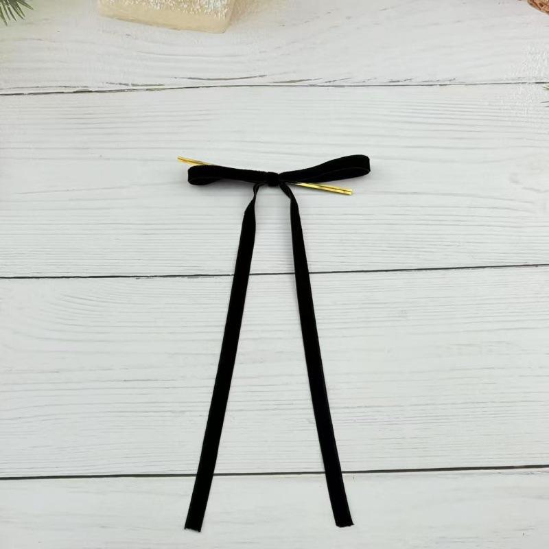 Set of 24 Velvet Bow Tie Ribbon Ornaments for Christmas Trees and Holiday Parties