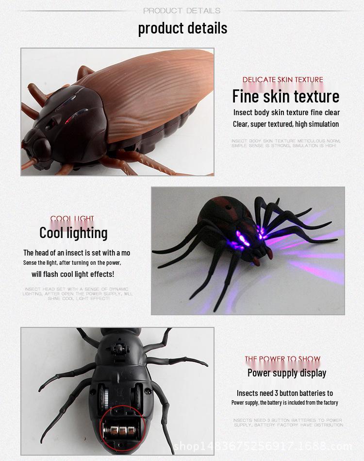 Infrared Remote Control Prank Toy: Cockroach, Spider, and Ant Simulation